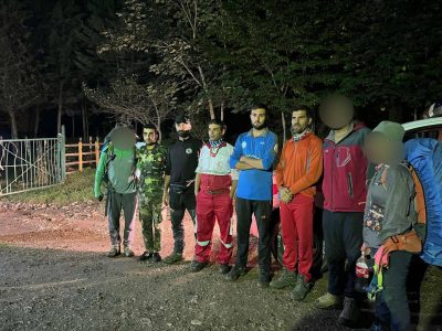 نجات ۳ طبیعت‌گرد مفقود شده در سوادکوه