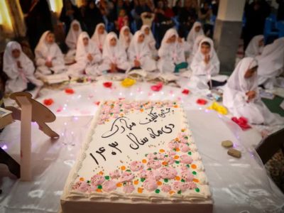 برگزاری جشن عبادت دانش‌آموزان دختر در مازندران
