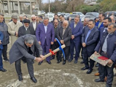 کلنگ زنی ساختمان اتاق بازرگانی مازندران در تنکابن