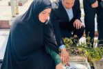 نخستین روز کاری مهتاب افشین با حضور استاندار مازندران بر مزار شهیدان
