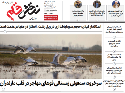 روزنامه نقش قلم ۱ دی ۱۴۰۴