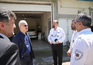 بازدید رئیس دانشگاه از پایگاه‌های اورژانس مناطق کلاج‌ خسه، کیاسر و تلمادره شهرستان ساری